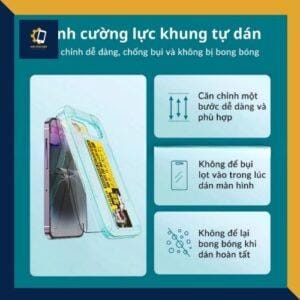 Kính Cường lực iPhone Khung tự dán wekome Chống bụi màng loa