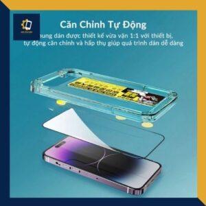 Kính Cường lực iPhone Khung tự dán wekome Chống bụi màng loa